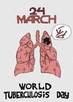 poster for the fight against a deadly disease. tuberculosis vector