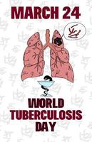 poster for tuberculosis control day. sketch poster vector