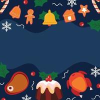 Christmas Food Background vector
