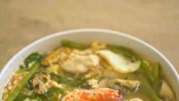 sukiyaki soup with seafood bowl video