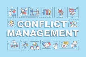 Conflict management word concepts banner vector