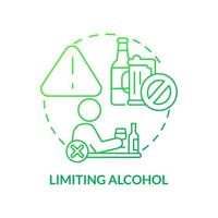 Limitar el icono del concepto de alcohol vector