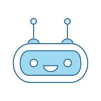 Chatbot color icon vector