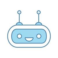 icono de color de chatbot vector