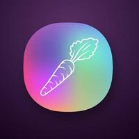 Carrot color app icon vector