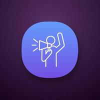 Protester app icon vector