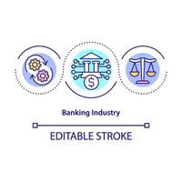 Banking industry concept icon vector
