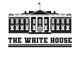 logo white house black and white emblem president vector