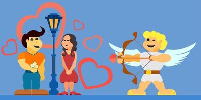 amor y cupido vector