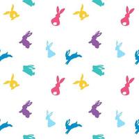 bright colorful pattern for easter with bunnies vector