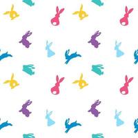 bright colorful pattern for easter with bunnies vector