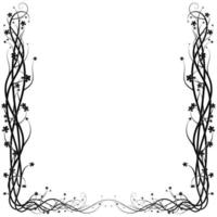 ivy frame from a wild plant on a white background vector