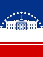 independence day america the white house. flat vector