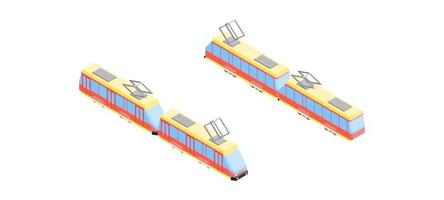 transporte ferroviario público urbano. vector isométrico nuevo