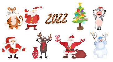 New year characters winter holiday 2022 new vector