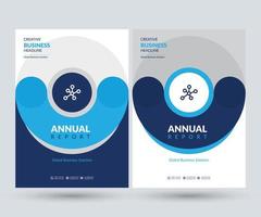 plantilla de diseño de informe anual moderno creativo vector