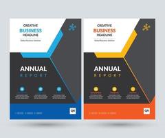 plantilla de diseño de informe anual moderno creativo vector