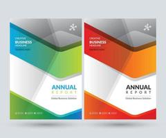 Modern Colorful Annual Report Design  Template vector