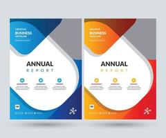 Modern Colorful Annual Report Design  Template vector