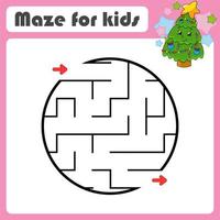 Abstract maze. Game for kids. Puzzle for children. Cartoon style. Labyrinth conundrum. Color vector illustration. Find the right path. Cute character.