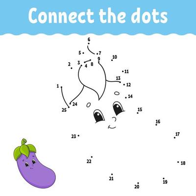 dot to dot game draw a line for kids activity worksheet coloring book with answer cartoon character 3770941 vector art at vecteezy