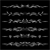 Fashion dividers. Underlines and text separators. Vector collection. Isolated vector set of borders for text, invitations, cards, books, menus. Design element.