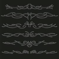 Fashion dividers. Underlines and text separators. Vector collection. Isolated vector set of borders for text, invitations, cards, books, menus. Design element.