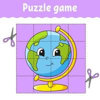 Puzzle game for kids. Education developing worksheet. Back to school. Color activity page. For toddler. Riddle for preschool. Isolated vector illustration in cartoon style.