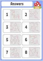 Square maze. Game for kids. Puzzle for children. Labyrinth conundrum. Color vector illustration. Find the right path. The development of logical and spatial thinking.