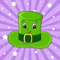 Cute cartoon character. St. Patrick's day. Colorful vector illustration. Isolated on color background. Template for your design.