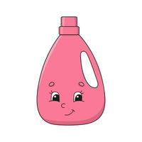 Wash detergent. Cute character. Colorful vector illustration. Cartoon style. Isolated on white background. Design element. Template for your design, books, stickers, cards, posters, clothes.