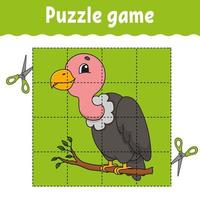 Puzzle game for kids. Education developing worksheet. Learning game for children. Color activity page. For toddler. Riddle for preschool. Isolated vector illustration in cartoon style.