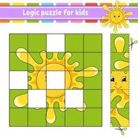 Logic puzzle for kids. Education developing worksheet. Learning game for children. Activity page. Simple flat isolated vector illustration in cute cartoon style.