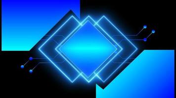 animazione del logo di criptovaluta dogecoin su sfondo blu video