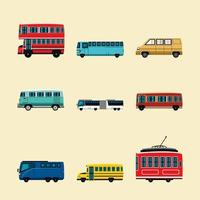 conjunto de transporte diferente. vector