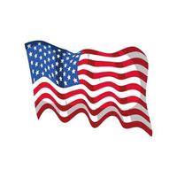 waving usa national flag vector