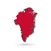 Greenland on white background vector