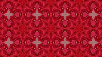 Abstract red textured kaleidoscope background. video