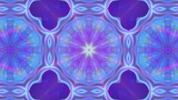 Abstract symmetrical multicolored kaleidoscope background. video