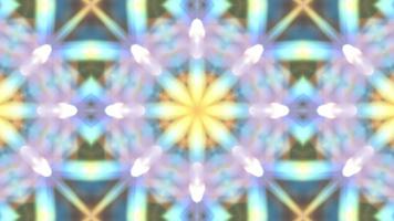 abstracte symmetrische veelkleurige caleidoscoop achtergrond. video