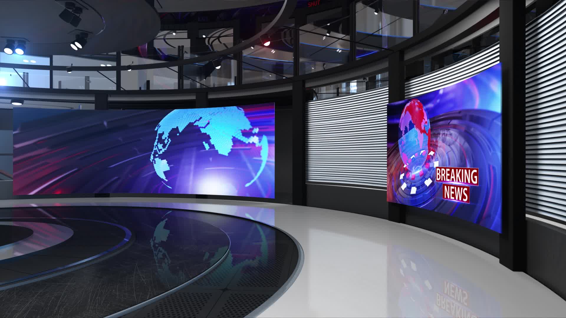 Newsroom Background for Zoom a Virtual News Studio – thezoombackgrounds.com