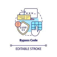 Bypass code concept icon. User authentication abstract idea thin line illustration. Verification passcode. Security and safety. Vector isolated outline color drawing. Editable stroke