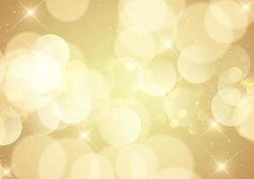 gold bokeh lights background vector