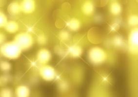 golden lights and bokeh lights Christmas background vector