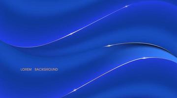 Blue abstract curve and wavy illustration background vector