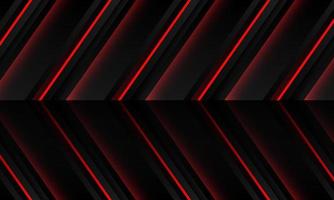 Abstract red light arrow direction black metallic pattern design modern futuristic technology background vector