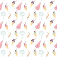 seamless pattern with sweets and icecreams and candies vector
