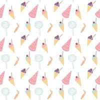 seamless pattern with sweets and icecreams and candies vector