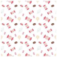 seamless pattern with sweets and icecreams and candies vector