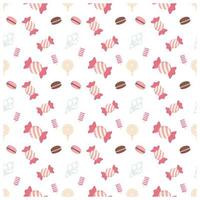 seamless pattern with sweets and icecreams and candies vector